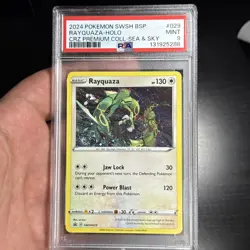 Pokemon TCG Rayquaza SWSH029 Cosmos Holo Black Star Promo PSA 9 Double 🌀 - Image 1