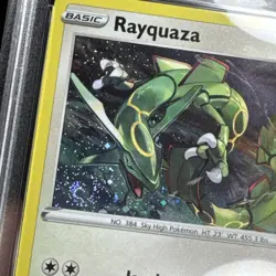Pokemon TCG Rayquaza SWSH029 Cosmos Holo Black Star Promo PSA 9 Double 🌀 - Image 4