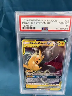 PSA 10 Pikachu & Zekrom GX 33/181 Holo Team Up 2019 Pokemon - Image 2