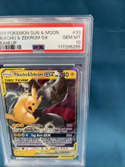 PSA 10 Pikachu & Zekrom GX 33/181 Holo Team Up 2019 Pokemon - Image 3