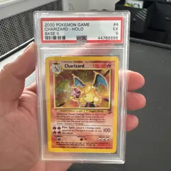 1999 Pokemon Base Set 2 Charizard Holo Rare Vintage PSA 5 Clean Cheap No Reserve - Image 3