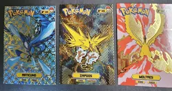 ARTICUNO X ZAPDOS X MOLTRES - POKEMON KANTO CARDS TOP LEGENDARY POKEDEX CCG FOIL - Image 1