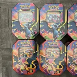 Lot Of 6 - Pokemon Mega Charizard X And Y ex Tins - SEALED - Image 2