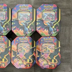 Lot Of 6 - Pokemon Mega Charizard X And Y ex Tins - SEALED - Image 3