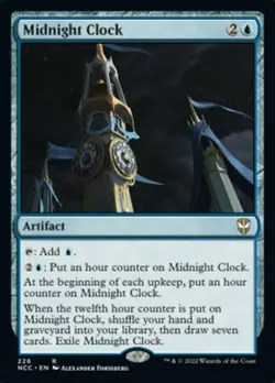 1 x Midnight Clock - Commander: Streets of New Capenna - Moderate Play - MTG - Image 1