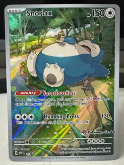 Pokemon Scarlet & Violet 151 Snorlax SVP 051 Pokemon Center Stamped Promo - Image 1