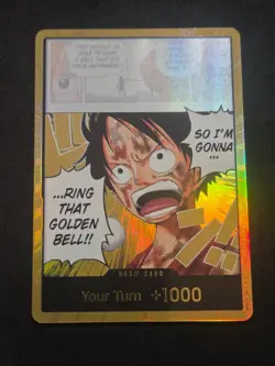 One Piece Adventure on Kami's Island OP15 EB04 Gold Don!! Card Monkey D Luffy NM - Image 1