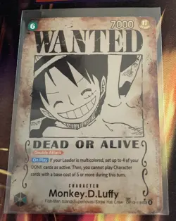 One Piece Monkey.D.Luffy Wanted Poster OP13-118 Carrying On His Will NM - Image 3