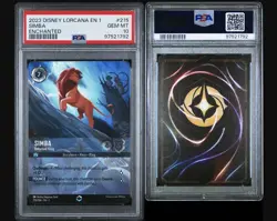2023 DISNEY LORCANA EN 1-THE FIRST CHAPTER ENCHANTED SIMBA RETURNED KING PSA 10 - Image 3