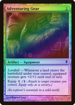 Adventuring Gear FOIL Zendikar NM Artifact Common MAGIC MTG CARD ABUGames - Image 1