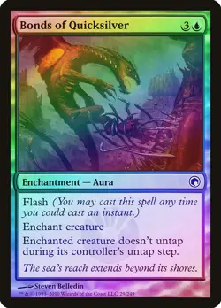 Bonds of Quicksilver FOIL Scars of Mirrodin NM Blue Common MAGIC CARD ABUGames - Image 1