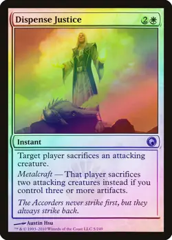 Dispense Justice FOIL Scars of Mirrodin NM White Uncommon MAGIC CARD ABUGames - Image 1