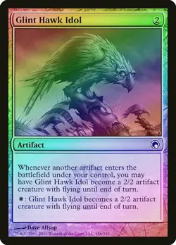 Glint Hawk Idol FOIL Scars of Mirrodin NM Artifact Common MAGIC CARD ABUGames - Image 1