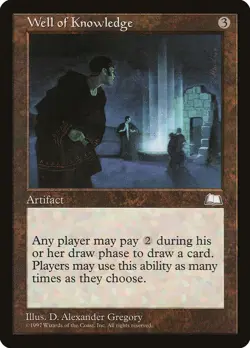 Well of Knowledge Weatherlight HEAVILY PLD Artifact Rare MAGIC MTG CARD ABUGames - Image 1