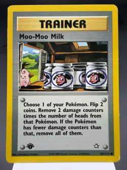 Moo-Moo Milk 101/111 - 1st Edition - Neo Genesis Pokemon Card LIGHT PLAY - Image 1
