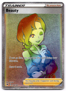 Beauty Secret 194/185SWSH04: Vivid Voltage Holo Card (NM) (US) Condition Rainbow - Image 1