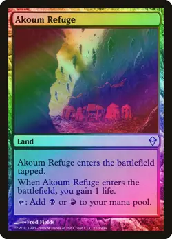 Akoum Refuge FOIL Zendikar NM Land Uncommon MAGIC THE GATHERING CARD ABUGames - Image 1