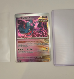 Prismatic Evolutions Rare Misscut Flutter Mane 042/131 Error Card Pokemon Card - Image 1