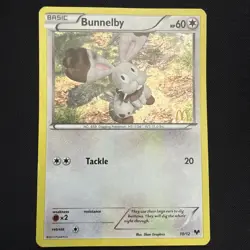 Pokemon Bunnelby McDonalds 2014 Promo Card 10/12 NM Holo - Image 1
