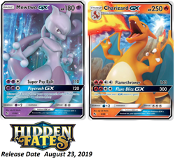 Charizard GX Mewtwo GX Holo Ultra Rare Card Hidden Fates 9/68 31/68 NM Full Art - Image 1