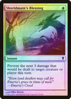 Shieldmate's Blessing FOIL Zendikar NM White Common MAGIC MTG CARD ABUGames - Image 1