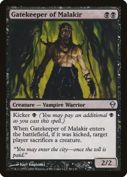 Gatekeeper of Malakir Zendikar NM Black Uncommon MAGIC GATHERING CARD ABUGames - Image 1