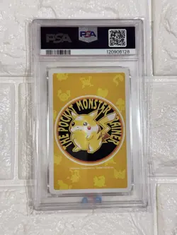 1998 POKEMON YELLOW VERSION PLAYING CARDS 4 OF CLUBS #006 CHARIZARD PSA 7 - Image 4