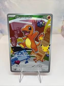 Pokemon Charmander Promo Holo Stamped Card MEP 038 2026 80 HP Fire Saboteri - Image 1