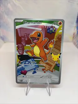 Pokemon Charmander Promo Holo Stamped Card MEP 038 2026 80 HP Fire Saboteri - Image 2
