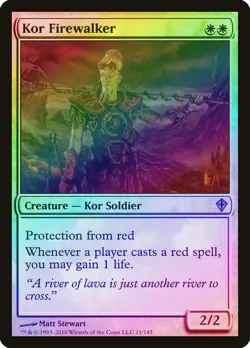 Kor Firewalker FOIL Worldwake PLD White Uncommon MAGIC MTG CARD ABUGames - Image 1