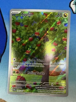 Applin 185/167 Twilight Masquerade Illustration Rare Pokemon Card - Image 1