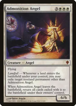 Admonition Angel Worldwake HEAVILY PLD White Mythic Rare MAGIC MTG CARD ABUGames - Image 1