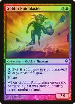 Goblin Ruinblaster FOIL Zendikar NM Red Uncommon MAGIC GATHERING CARD ABUGames - Image 1
