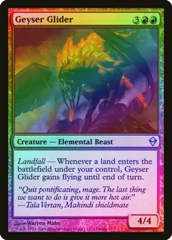 Geyser Glider FOIL Zendikar NM Red Uncommon MAGIC THE GATHERING CARD ABUGames - Image 1