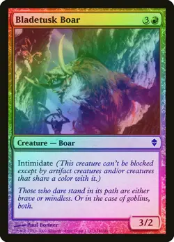 Bladetusk Boar FOIL Zendikar NM Red Common MAGIC THE GATHERING CARD ABUGames - Image 1