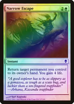 Narrow Escape FOIL Zendikar NM White Common MAGIC THE GATHERING CARD ABUGames - Image 1