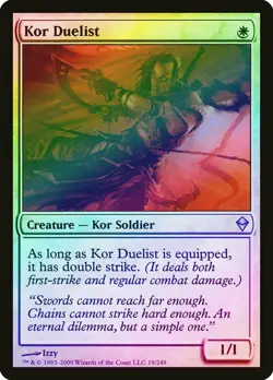 Kor Duelist FOIL Zendikar NM White Uncommon MAGIC THE GATHERING CARD ABUGames - Image 1