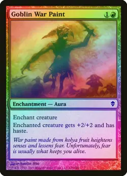 Goblin War Paint FOIL Zendikar NM Red Common MAGIC THE GATHERING CARD ABUGames - Image 1