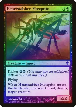 Heartstabber Mosquito FOIL Zendikar NM Black Common MAGIC MTG CARD ABUGames - Image 1
