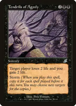 Tendrils of Agony Scourge HEAVILY PLD Black Uncommon MAGIC MTG CARD ABUGames - Image 1