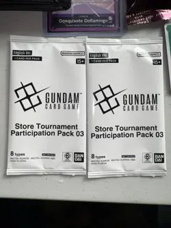 2x Gundam Card Game Store Tournament Participation Pack 03 Sealed Promo - Image 1