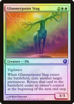 Glimmerpoint Stag FOIL Scars of Mirrodin NM White Uncommon MAGIC CARD ABUGames - Image 1