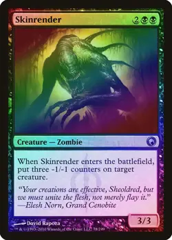 Skinrender FOIL Scars of Mirrodin NM Black Uncommon MAGIC MTG CARD ABUGames - Image 1