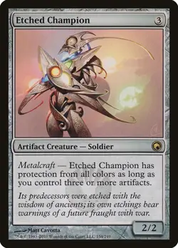 Etched Champion Scars of Mirrodin NM Artifact Rare MAGIC MTG CARD ABUGames - Image 1