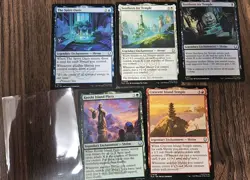 MTG PLAYING CARD Avatar Air Bender Set Of All 5 Shrines - Image 2