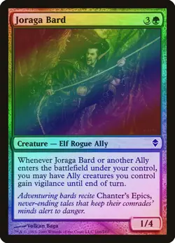 Joraga Bard FOIL Zendikar NM Green Common MAGIC THE GATHERING CARD ABUGames - Image 1