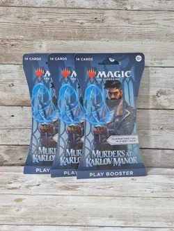 Magic The Gathering MTG Murders At Karlov Manor Play Booster Pack Lot 3 New - Image 1
