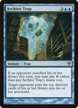 Archive Trap Zendikar NM Blue Rare MAGIC THE GATHERING MTG CARD ABUGames - Image 1