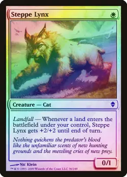 Steppe Lynx FOIL Zendikar NM White Common MAGIC THE GATHERING CARD ABUGames - Image 1