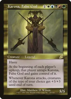 Karona, False God Scourge HEAVILY PLD White Blue Black Red Rare CARD ABUGames - Image 1